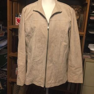FINAL SALE PRICE Chico's suede leather jacket. Sz 2